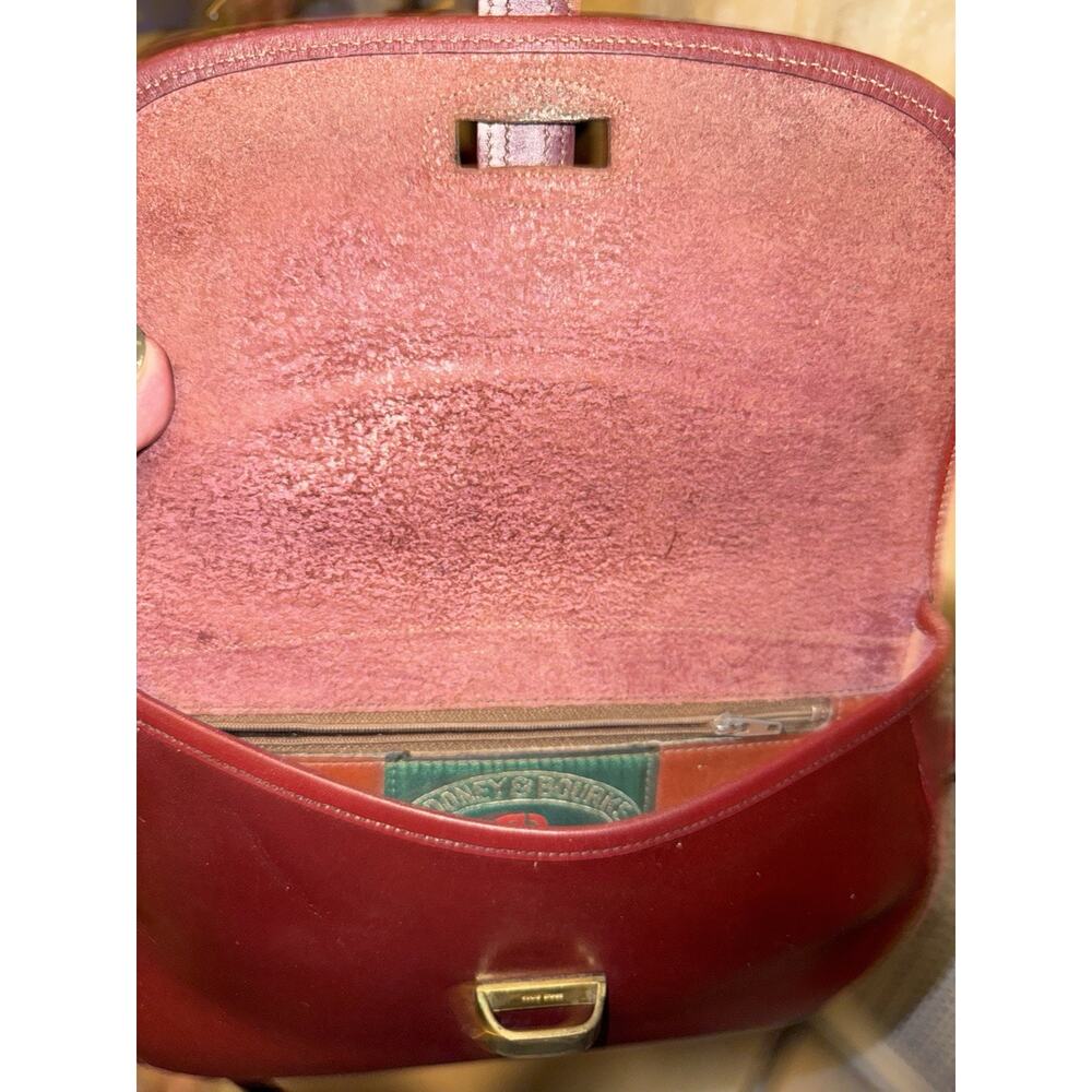 Dooney & Bourke Burgundy Crossbody Saddle Bag - Picture 7 of 9